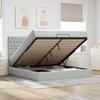 Maison Exclusive - Cadre De Lit Ottoman Et Matelas Gris Clair 180x200cm Velours