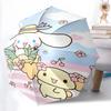 1 шт. Корзина для фруктов Cinnamoroll с зонтом с автоматическим открыванием/закрыванием - Портативная складная конструкция, Железный каркас с 8 спицами, Уличный зонт, Подарок на фестиваль для