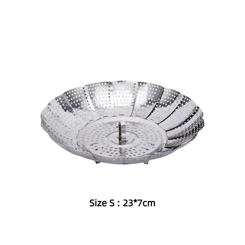 Multifunctional Steamer Rack Stainless Steel Steamer Plate Folding Dish Steam  Food Steamer Basket