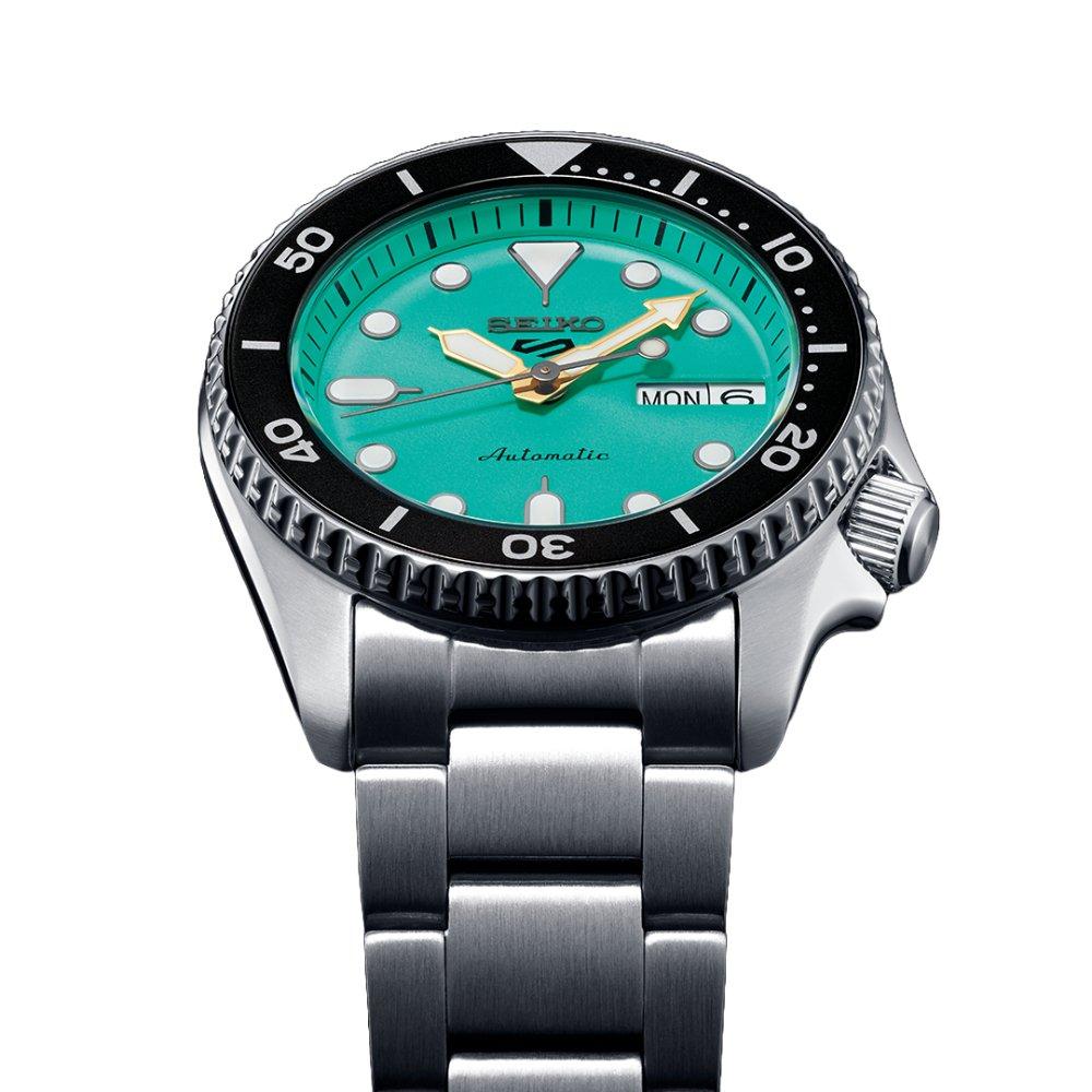 Seiko 5 Sports SRPK33K1 SKX Midi Reissue Teal Dial Automatic Мужские часы