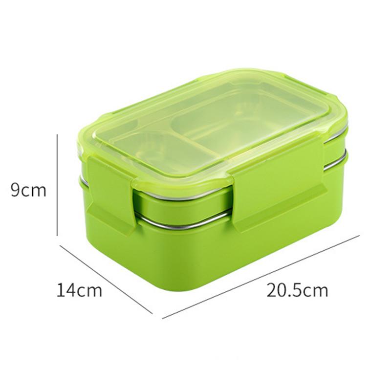 1000 мл двухслойный ланч-бокс из нержавеющей стали 304 с изоляционным мешком, герметичный термоконтейнер для еды для взрослых и студентов