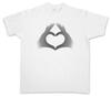 Finger Heart T-Shirt Hearts Friendzone New Engaged Schmaltzy Mushy Slushy Sloppy