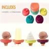 Silicone Ice Cream Holder Stand Set, Summer Popsicle Holder, Leak-Proof Cone Support Free Proof Popsicle Holder