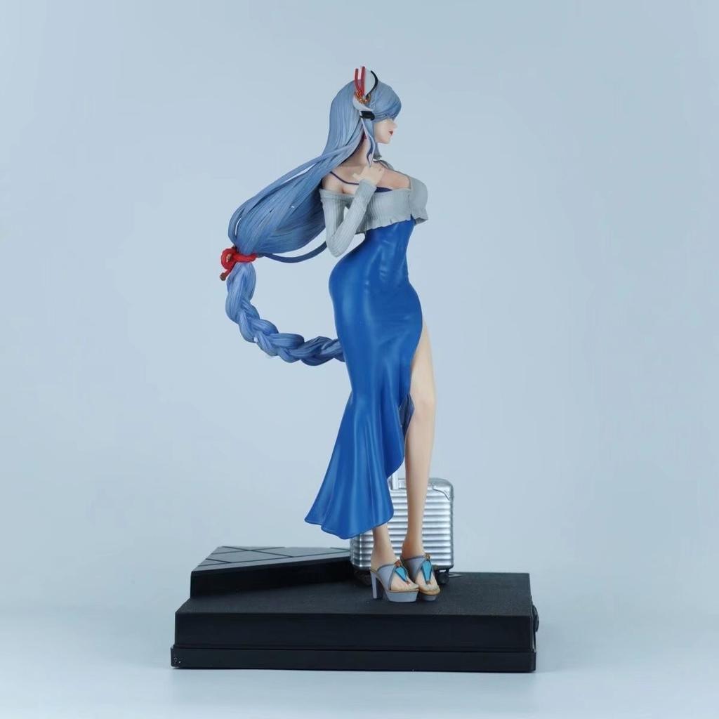 48cm Anime Genshin Impact Figures GK Shenhe Action Figures Ice Girl PVC Collection Model Ornament Toys Desktop Decoration Gifts