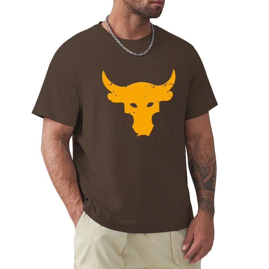 Футболка Brahma Bull The Rock Project Gym Men O-neck 100% Cotton Tshirts Tee Top