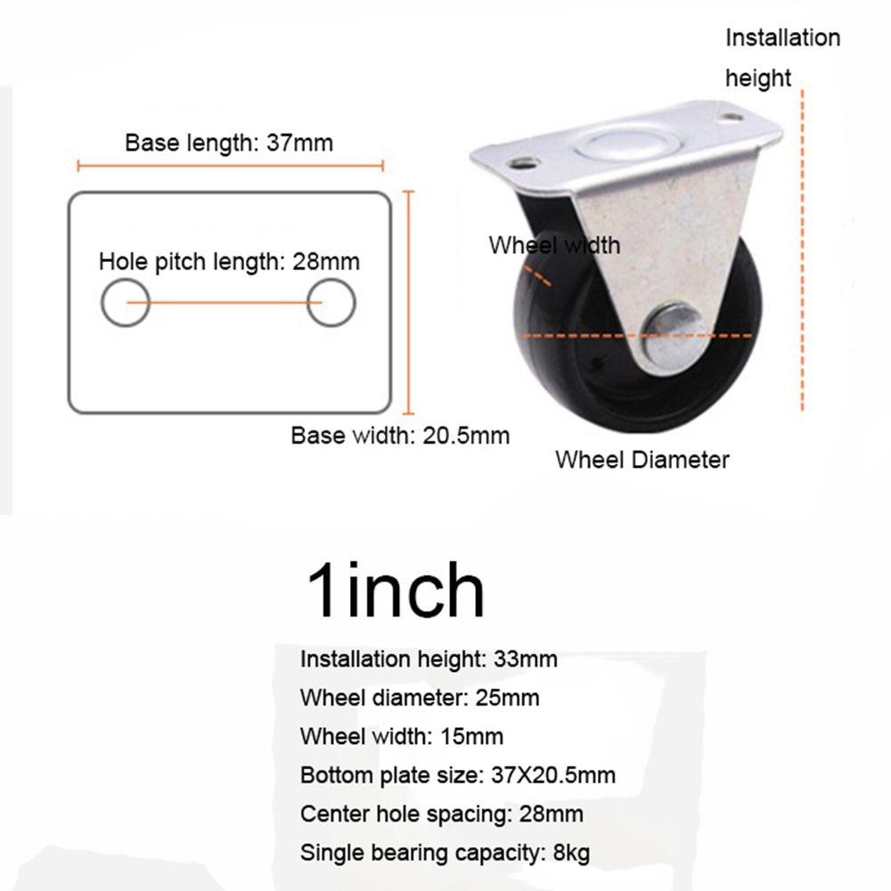 4 шт. черные резиновые колесики, маленькие колеса тележки, сверхмощные мебельные ролики, набор верстаков