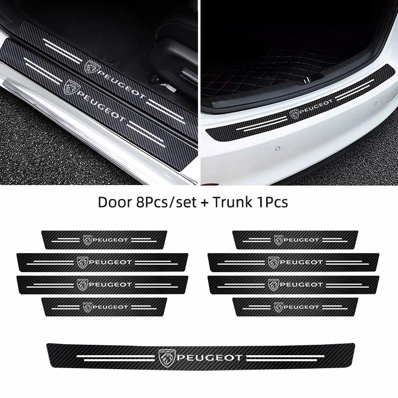 Car Door Sill Protective Mat Threshold Stickers For Peugeot 408 308 5008 208 2008 3008 Landtrek Rifter 508 301 108 608 4008