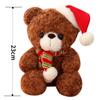 23CM New Christmas Hat Teddy Bear Plush Toys Cute Teddy Dolls Stuffed Soft