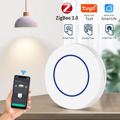 Tuya ZigBee Smart Switch Беспроводной кнопочный переключатель сцены Smart Life APP Automation Scenario Switch Требуется шлюз ZigBee