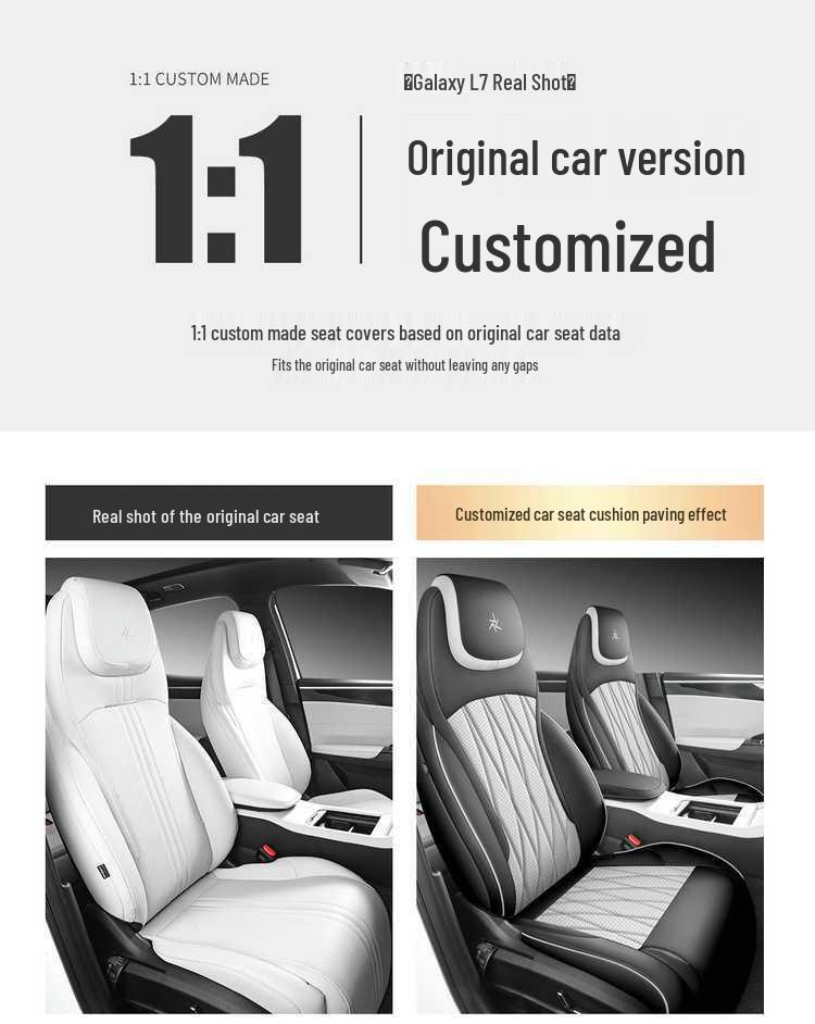 Всесезонные чехлы на сиденья автомобиля Geely Galaxy L7 EMi с полным покрытием для моделей 2025/2026 годов