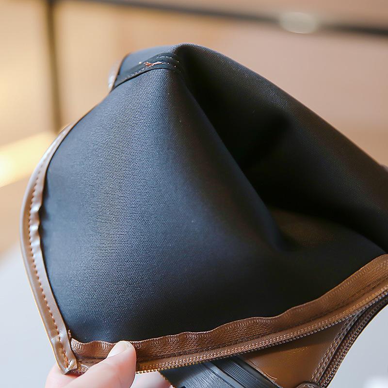 Высокие сапоги для девочек в корейском стиле, модные сапоги, элегантные, осень 2024, новые детские сапоги рыцарского размера, нескользящие детские туфли принцессы