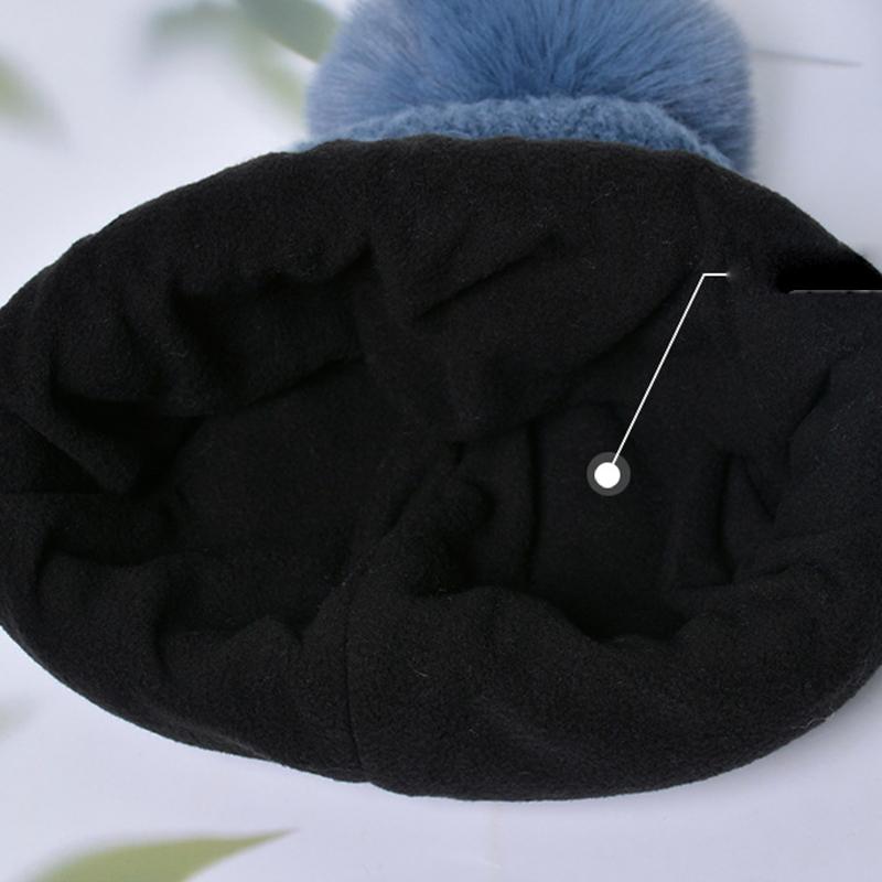 Зимняя вязаная шерстяная шапка, женская теплая шапка, шарф, перчатки, трехсекционная защитная шапка для ушей, шапка с рукавами, шапочки Skullies