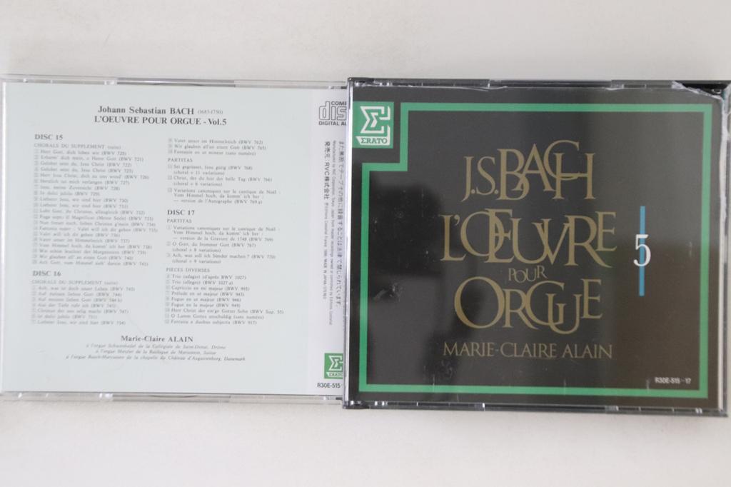 CD МАРИ КЛЕР АЛЕН - И.С. Бах: Произведение для органа R30E51517 ERATO Япония Классика Б/У