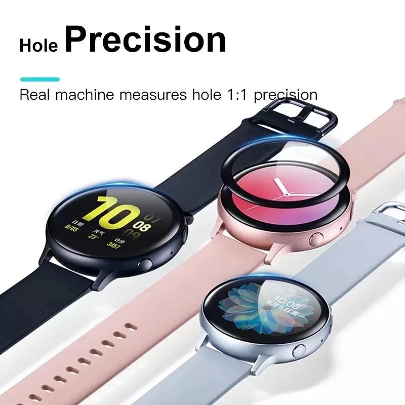 Защитные стекла 20D для экрана Samsung Galaxy Watch Active 2 40 мм 44 мм, Full Cover, изогнутый край, защитная пленка, устойчивая к царапинам