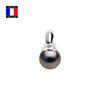 Compagnie Générale Des Perles - Solid Genuine Tahitian Pearl Pendant Round 11-12 Mm 18 Cts White Gold - Women's Jewelry