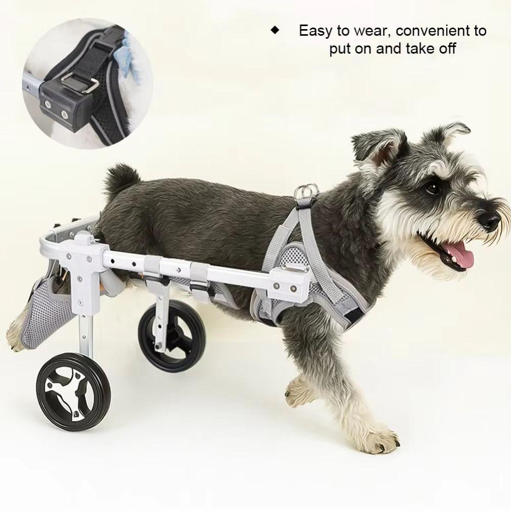 2/4 Wheel Mobility Pet Mobility Cart Lightweight Aluminum Animal Assistance Bracket Pet Mobility