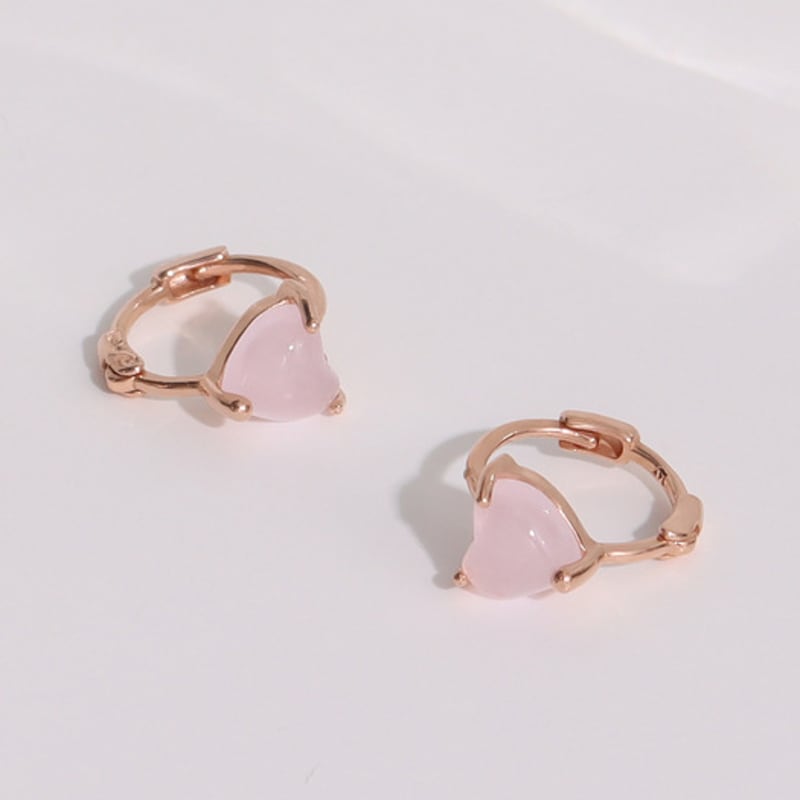 Серьги-гвоздики 14K «Желейное сердце» (Индивидуальный)