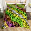 Leopard Print Duvet Cover Set King Size Colorful Cheetah Printed  2/3pcs Twin Bedding Set Africa Leopard Pattern for Girls Women