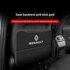Car Seat Back Protection Anti-Kick Pad Rear Seat Storage Bag Key Chain For Renault Megane 2 3 4 Twingo Clio Talisman Captur t333