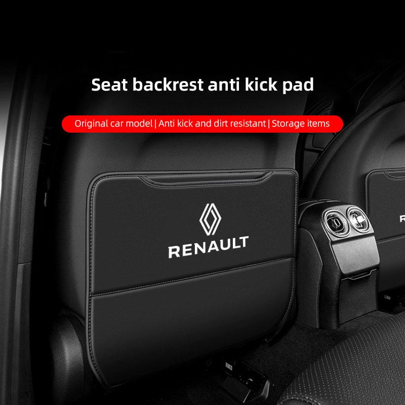 Car Seat Back Protection Anti-Kick Pad Rear Seat Storage Bag Key Chain For Renault Megane 2 3 4 Twingo Clio Talisman Captur t333