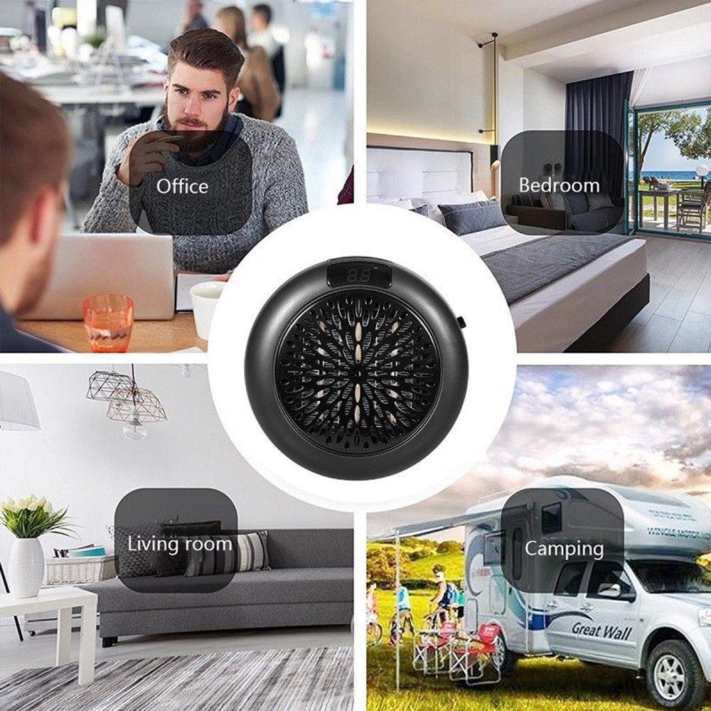 900 Вт Мини Портативный Тепловентилятор Встраиваемый Электрический Настенный Розетка Печь Обогреватель