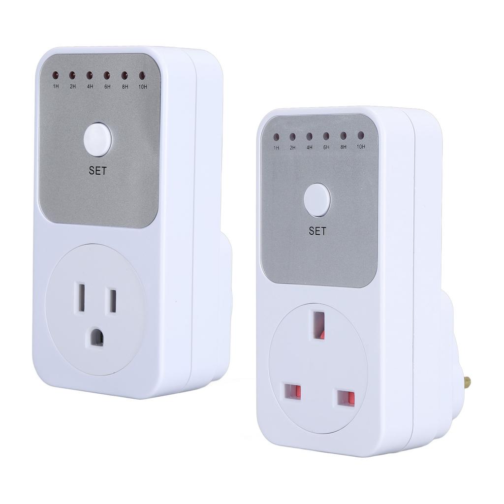 Countdown Timer Socket 1 2 4 6 8 10 Hour Options Auto Shut Off Outlet Countdown Timer for Lamps Fans