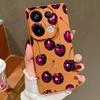 Чехол в стиле ретро-живописи с вишневым узором для Xiaomi 14T 13T 11T Pro Funda Redmi Note 14 13 Pro 5G 12 11 Силиконовый чехол с кожаной текстурой