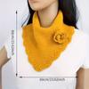 Solid Color Wavy Edge False Collar Crochet Flower Neck Warmer Fashion Women Knit Triangle Scarf