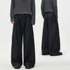 Mens Wide Leg Pleated Trousers Clean Fit Casual Chinos Straight Cut Anti-Wrinkle Lightweight