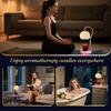 Luxury Smart Touch Candle Warmer Lamp - Dimmable LED Wax Melt Warmer with Crystal Gemstone Shade and Color-Changing Marble Base, VXUNLIOR Candle