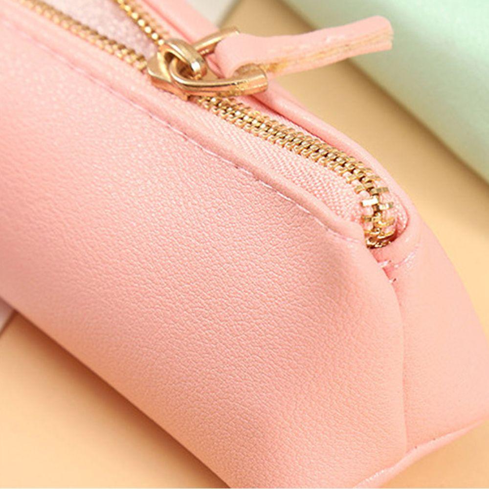 Простая сумка для хранения школьных принадлежностей из искусственной кожи, сумка для карандашей и ручек