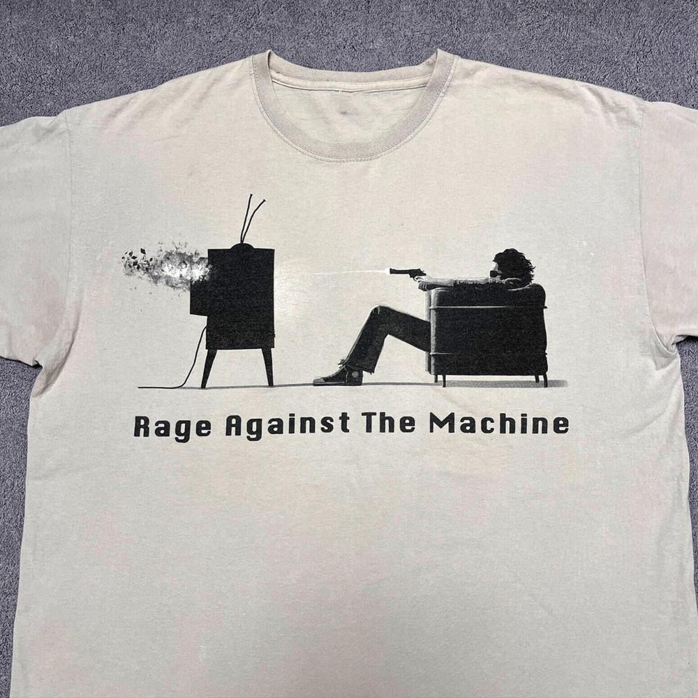 Rage Against the Machine Винтажная футболка с коротким рукавом Все размеры Унисекс Футболка