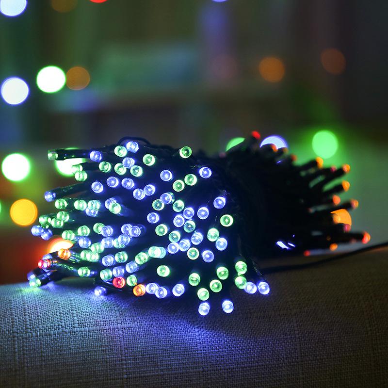 Светодиодные солнечные рождественские гирлянды: Водонепроницаемые, Сверхяркие, Прочные Уличные Гирлянды для Украшения Двора.