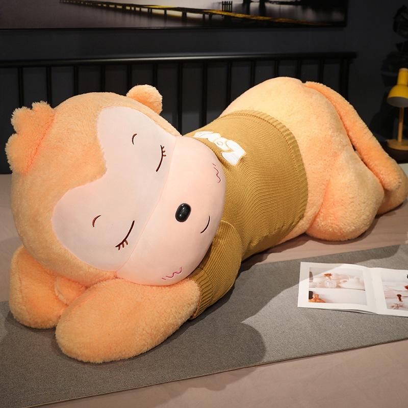 Large Sweater Monkey Doll Plush Toy Lying Down Monkey Gorilla Doll Girl Soothing Pillow Rag Doll