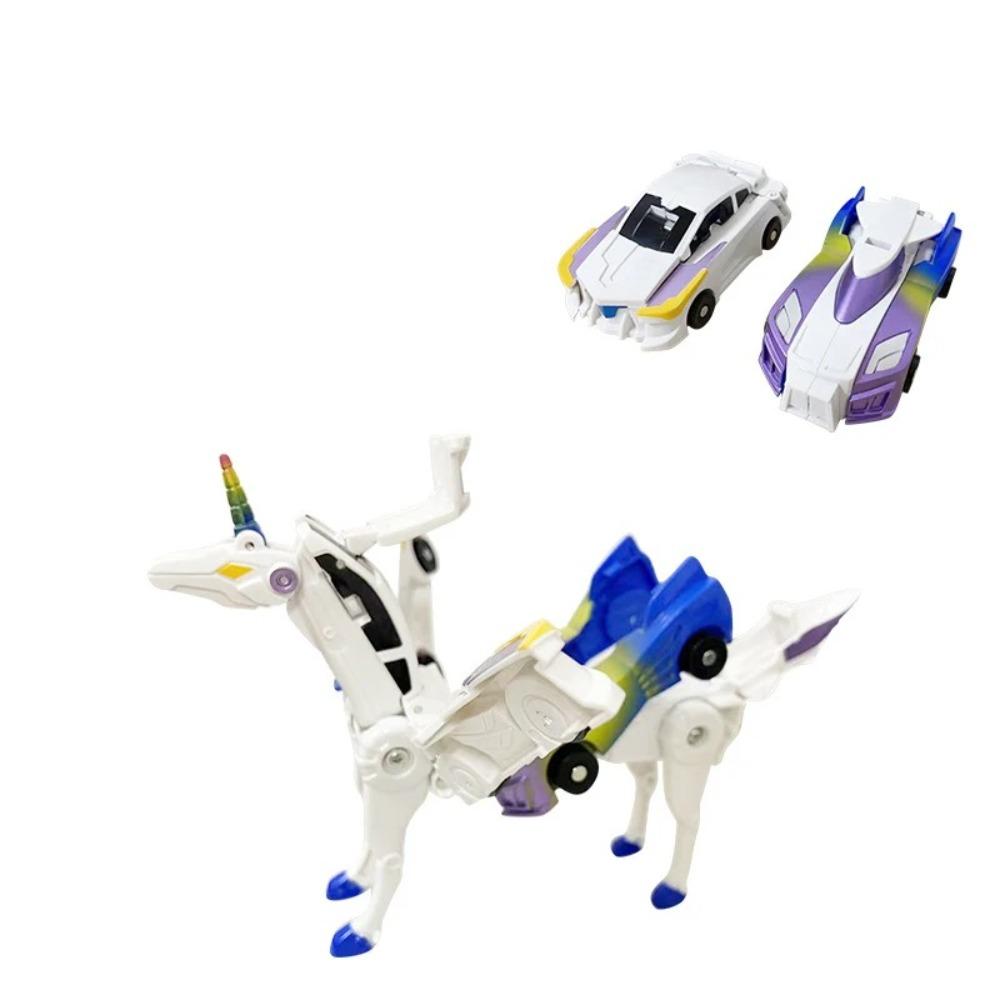 Winged Pegasus Car Model Inertial Sliding Racing Car Creative Car Transforms Into Unicorn Toy