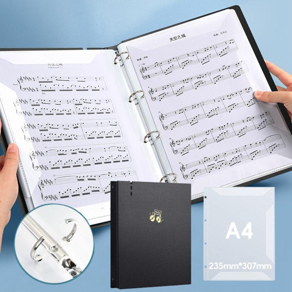 Прозрачная папка для нот формата А4, папка для фортепианных листов, креативный органайзер для хранения документов