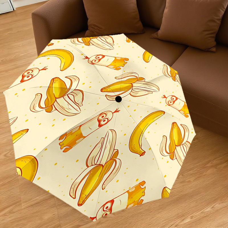 1PC banana minion Umbrella-8-Rib Reinforced, Automatic Open, Lightweight & Durable, Cute Fashion Accessory for Outdoor-P31