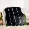 Racing Track Roadway Wall Art Print PosterBlanket Flannel Throw Blanket for Sofa, Bed, Travel, Camping, Office, Couch, Chair, And Bed Gift f