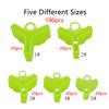 New 100 Pcs Fishing Hook Bonnets Treble Hook Safety Holder Covers, 5 Sizes, Green