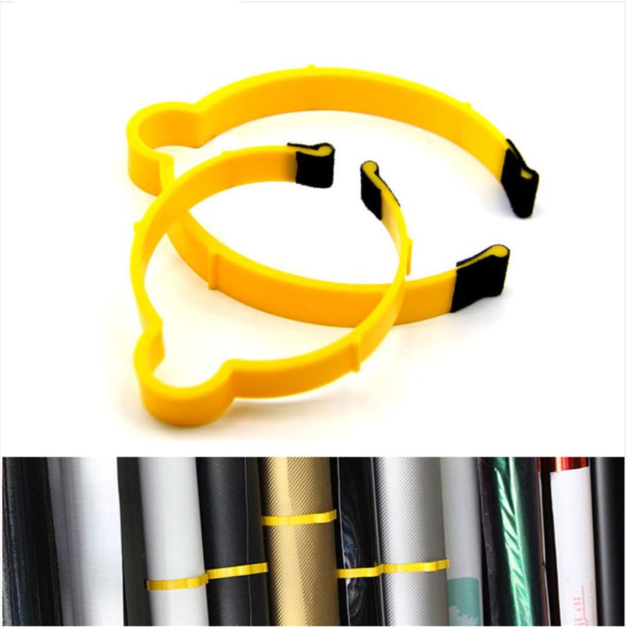 10 шт. Желтый ПВХ Зажим для наклейки для оклейки автомобиля Виниловая пленка Лист Зажим Крепеж Ролик Зажим Кольцо