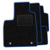 [Blm]Ni007 Blue - Set Of Velour Floor Mats To Fit Nissan Qashqai +2 2008-2012 - Blue Trim