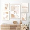 Бежевый Абстрактные Геометрические Фигуры Настенная Живопись Холст Картина Бохо Акварель Скандинавские Плакаты Печать Настенные Картины Декор Гостиной