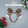 Fluffy Deer Ear Hair Hoop Faux Fur Hairband Antler Horn Hairband  Hair Accessories
