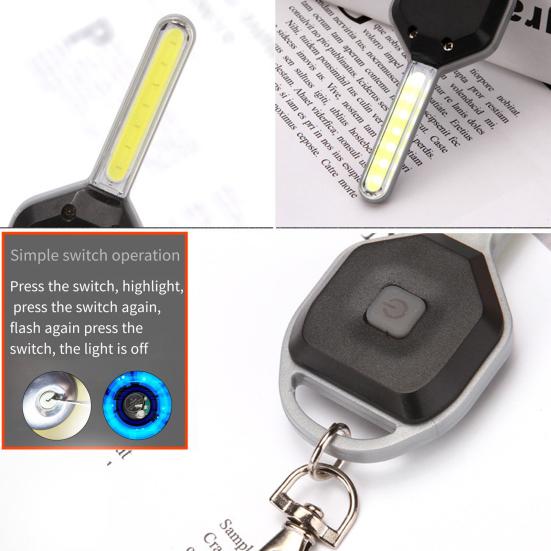 Mini LED Keychain Flashlight Bright Tiny Light Super Bright High Lumens Lightweight Adjustable LED Key Holder Light