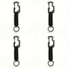 4 Pcs/set Outdoor Survival Mountaineering Key Chain Parachute Braided Multifunctional Zinc Alloy Mountaineering Buckle Stainless Steel Key Chain Ring