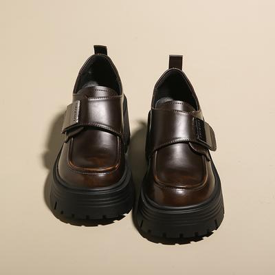 Мода 2024 года, новые осенние женские лоферы на толстой подошве, универсальные, повседневные, спортивные туфли с круглым носком, новый стиль