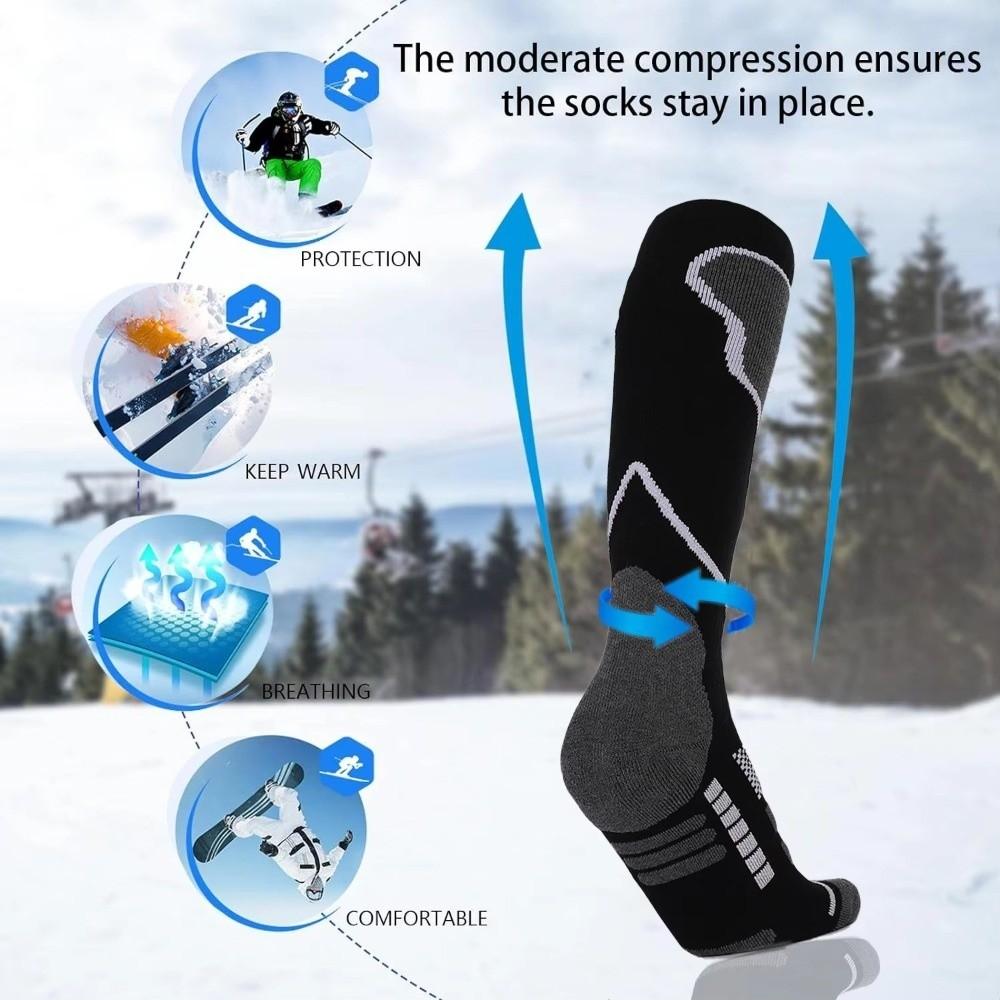 Thickened Winter Ski Socks Warm Snowboard Stockings Fashion Knee High Socks for Cold Weather