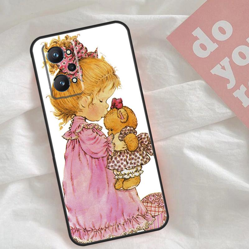 Чехол с рисунком Sarah Kay для Realme C53 C55 C33 C63 C61 C51 C65 C67 C71 C75 11 12 13 14 Pro Plus GT6 GT7 15 Pro