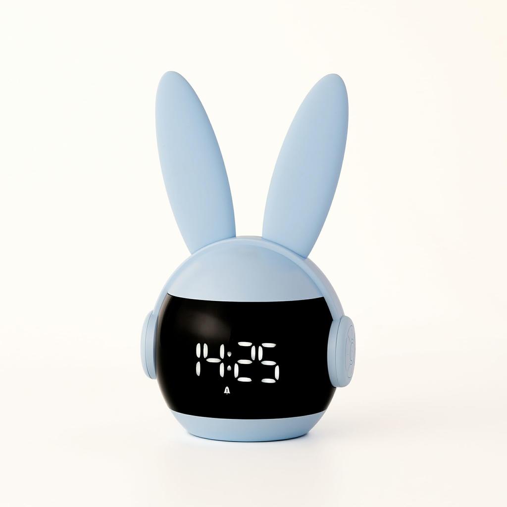 golwis Rabbit Alarm Stylish Digital Clock with Night Character Table New Life Clock, Light, Girl's Alarm, Snooze, Clock, Gift, clock0075-1size-blue