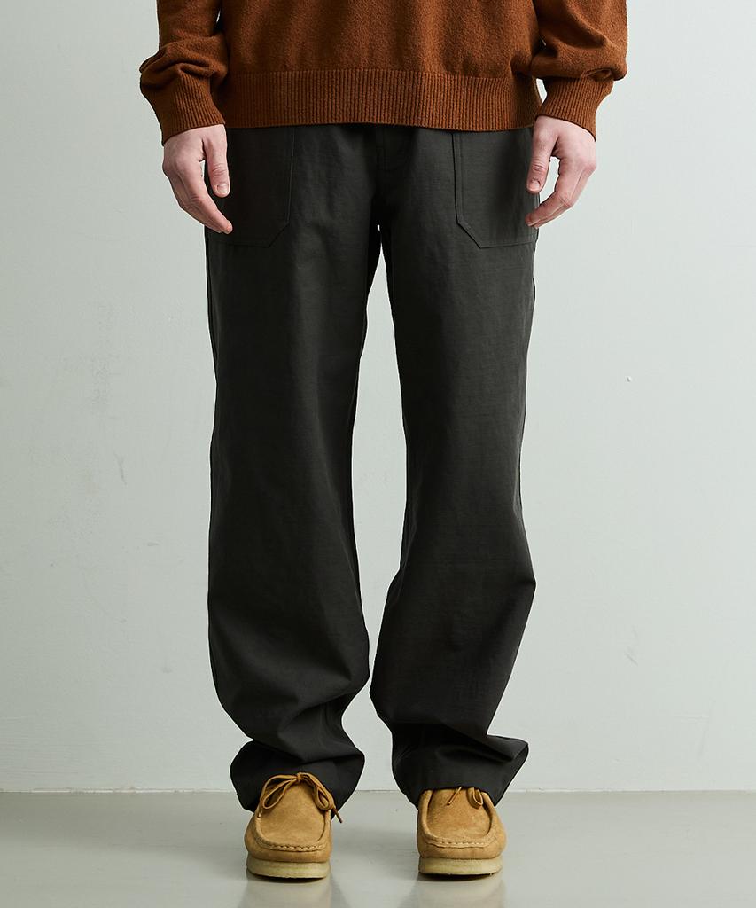 ONNHANS [Elastic Waist] Belted Fatigue Pants_Dark Gray